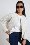 Apex Putty Collarless Puffer Jacket