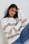 True Natural Stripe Crew Knit Jumper