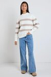 True Natural Stripe Crew Knit Jumper