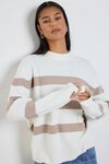 True Natural Stripe Crew Knit Jumper