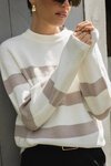True Natural Stripe Crew Knit Jumper