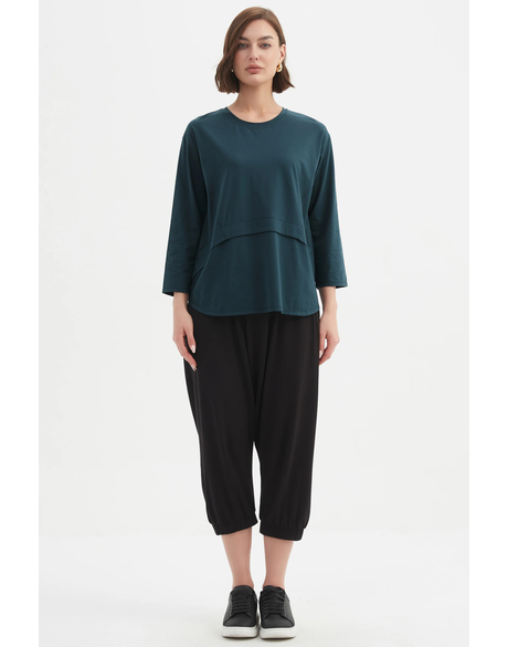 Tirelli White Curved Seam Top