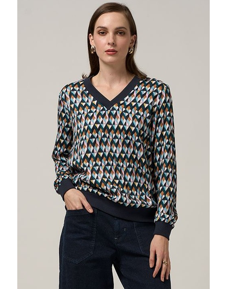 Facet V Neck Top