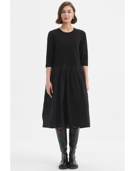 Drop Waist Combi Dress