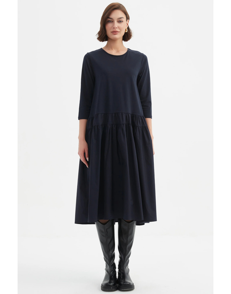 Drop Waist Combi Dress