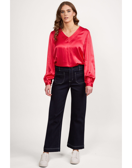 Wide Leg Ankle Grazer Jean 