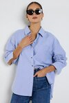 Signature Blue Oxford Oversized Shirt